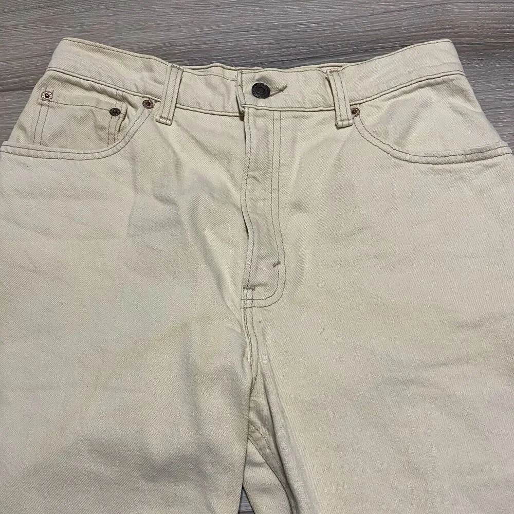Levi's‎ 550 Made In USA Pastel Light Yellow 90s Jeans Actual 29x30